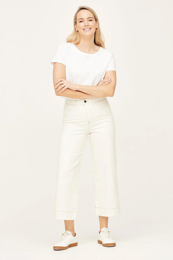High Rise White Denim Culotte's from Thought