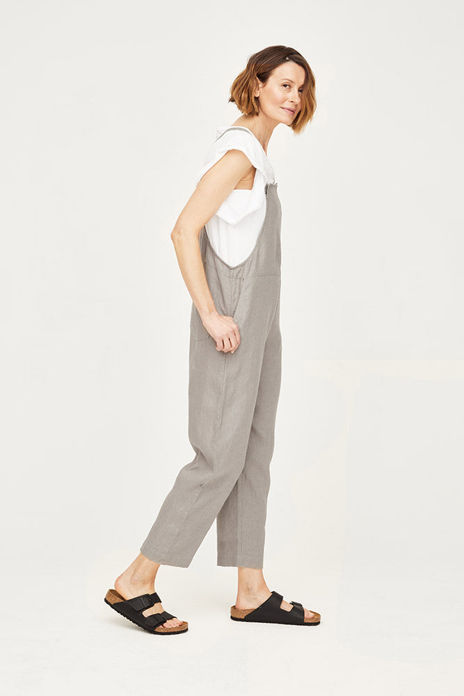 Relaxed Grey Jumpsuit made from Hemp