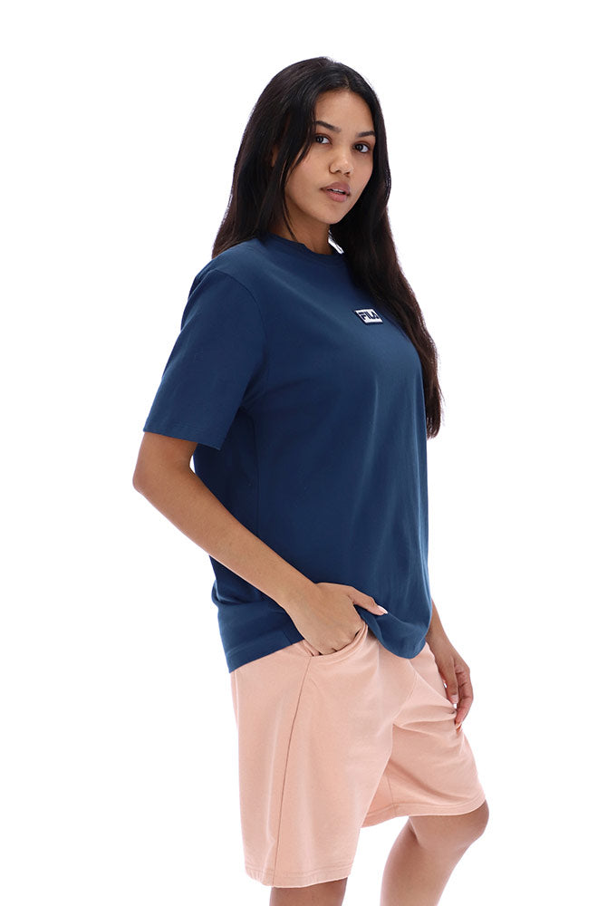 Navy Blue Fila Unisex or womens essential short sleeved DAX t-shirt