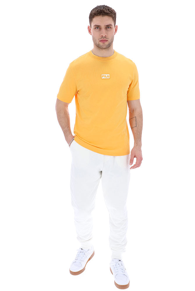 Orange mens or unisex casual DAX short sleeve t-shirt by Fila 