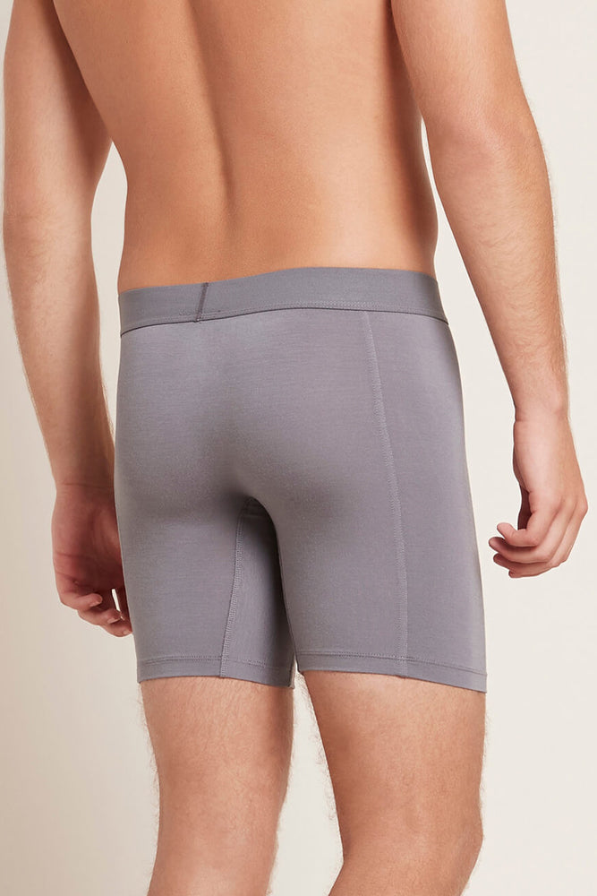 boody mens everyday long boxer grey mens under wear bamboo fabric