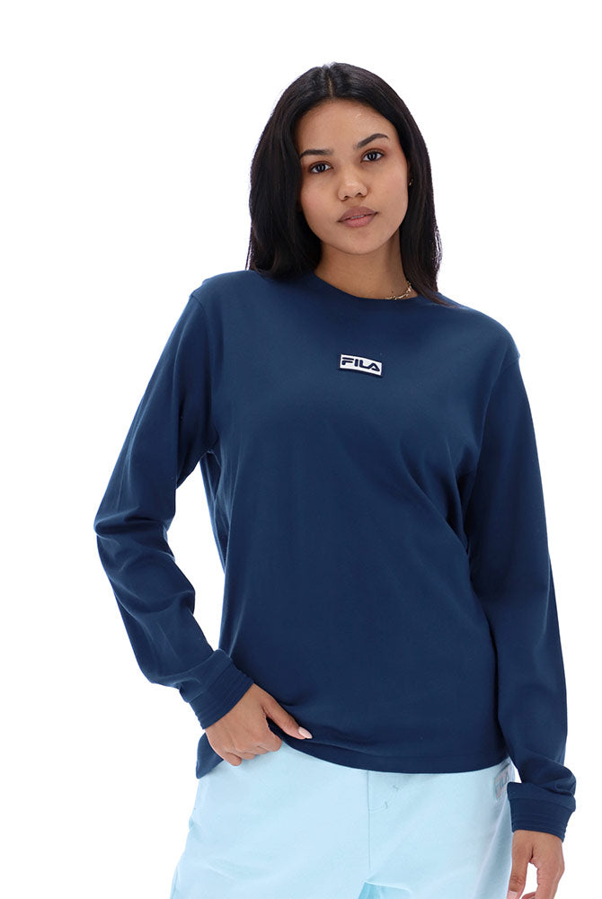 Navy Blue Long sleeve baselayer oakly tshirt with Fila branding
