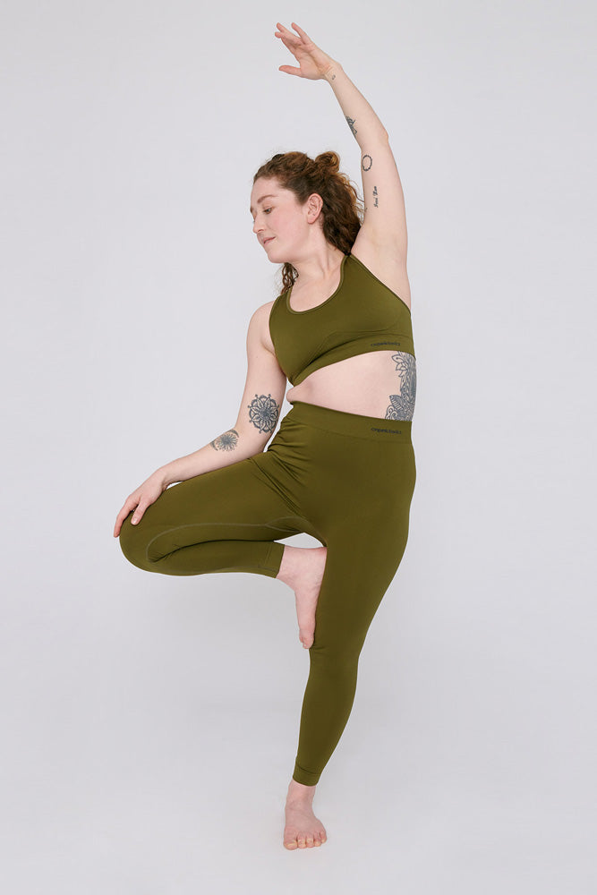 seamless active leggings green organic basics ethical sportswear