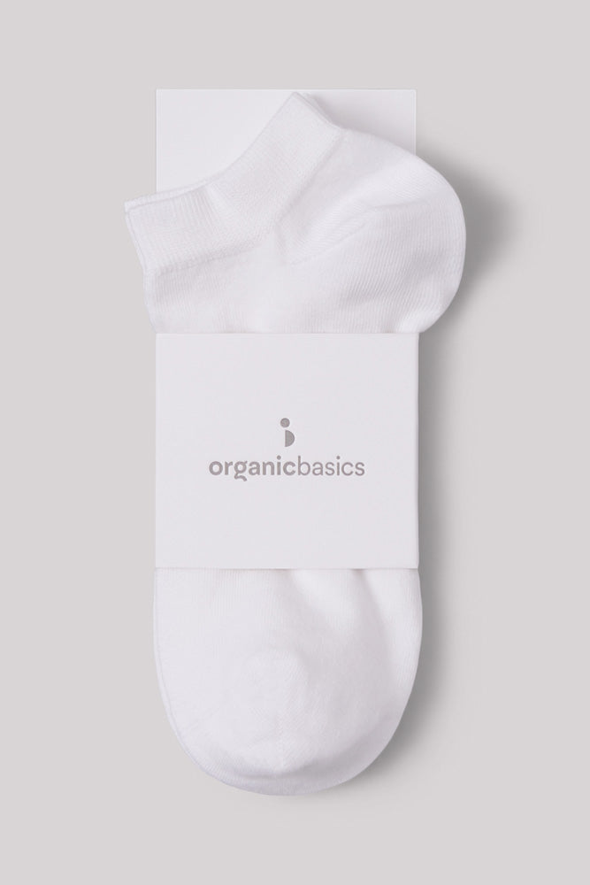 organic basics organic cotton ankle socks white