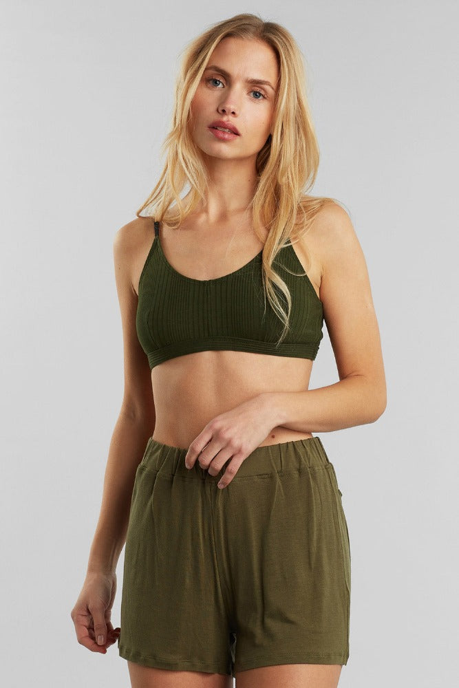 Leaf green lyby lounge shorts made by dedicated
