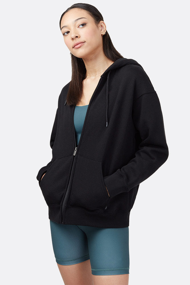womans tentree hoodie pockets treefleece oversized full zip hoodie