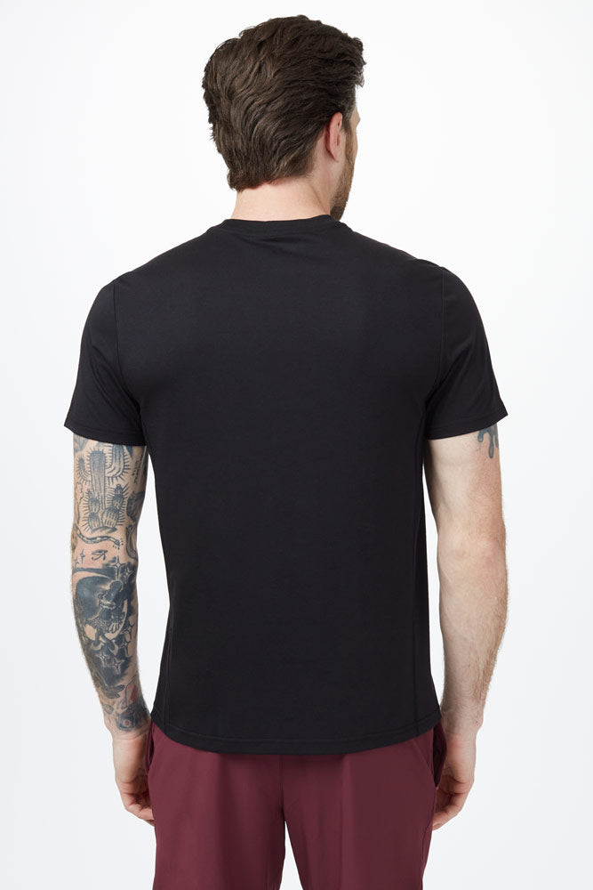 black tentree in motion t shirt ethical sportswear gym t shirt mens top