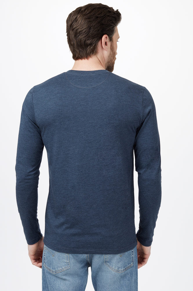blue classic long sleeve treeblend t shirt mens sustainable clothing