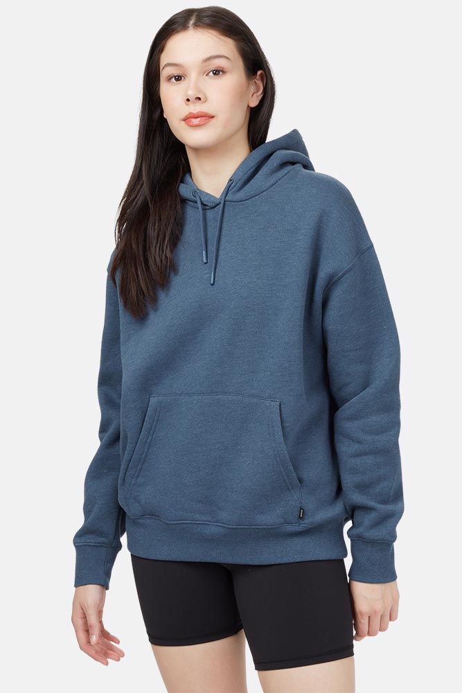 tentree treefleece oversized hoodie blue eco hoodie