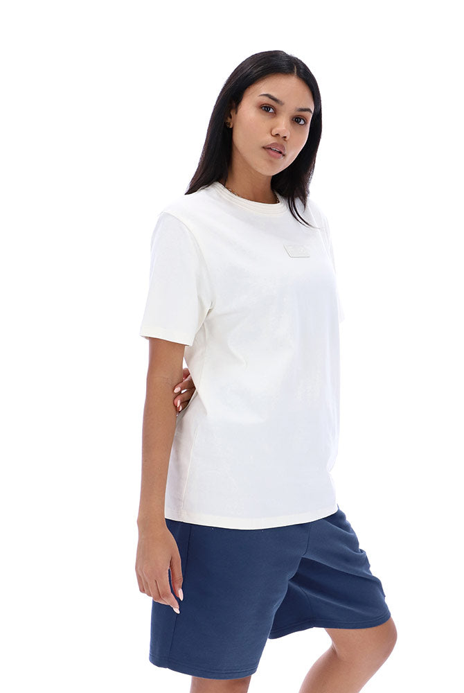 Essential DAX White short sleeve t-shirt with Fila badge