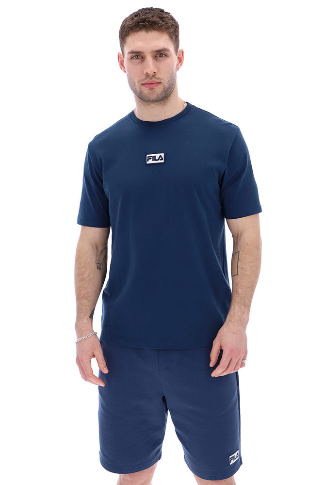 Fila mens and unisex Navy Blue short sleeved t-shirt cotton