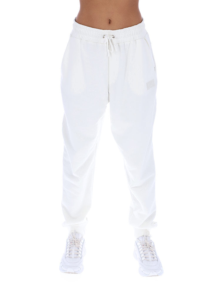 Cuffed Fila white Griffin sweatpants