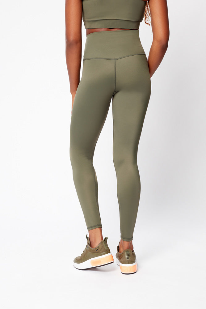 High waisted Contur khaki green Smooth Move womens Leggings