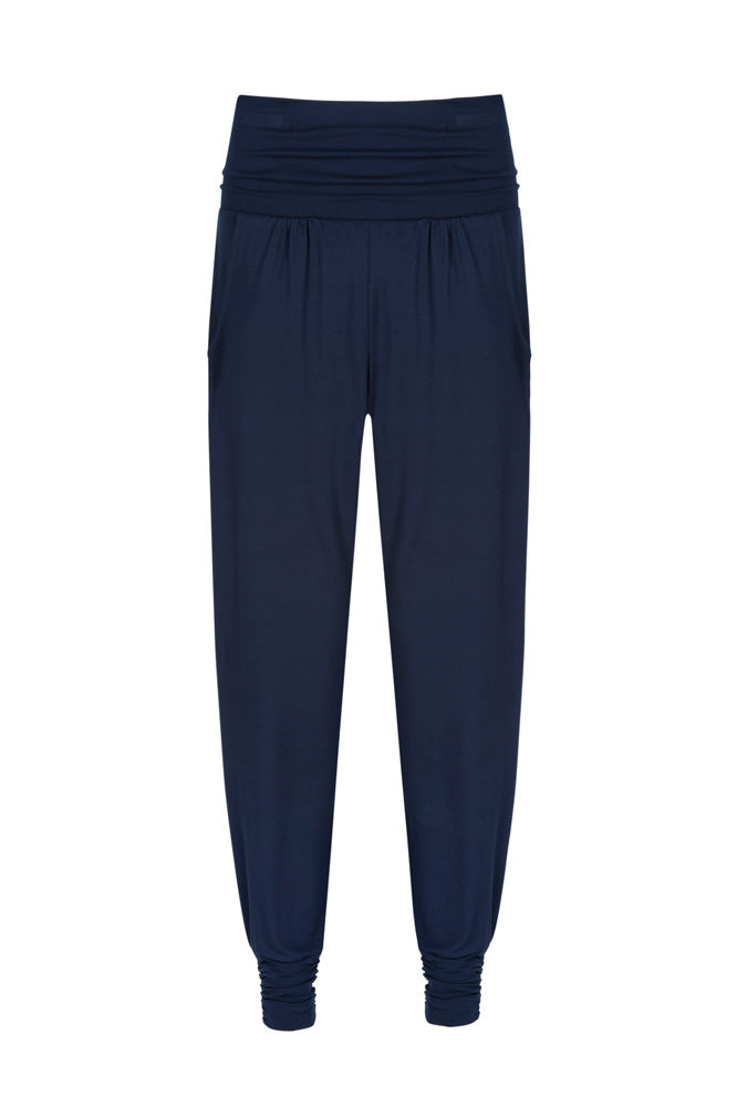 Long Harem Pants from Asquith navy blue joggers and yoga pants
