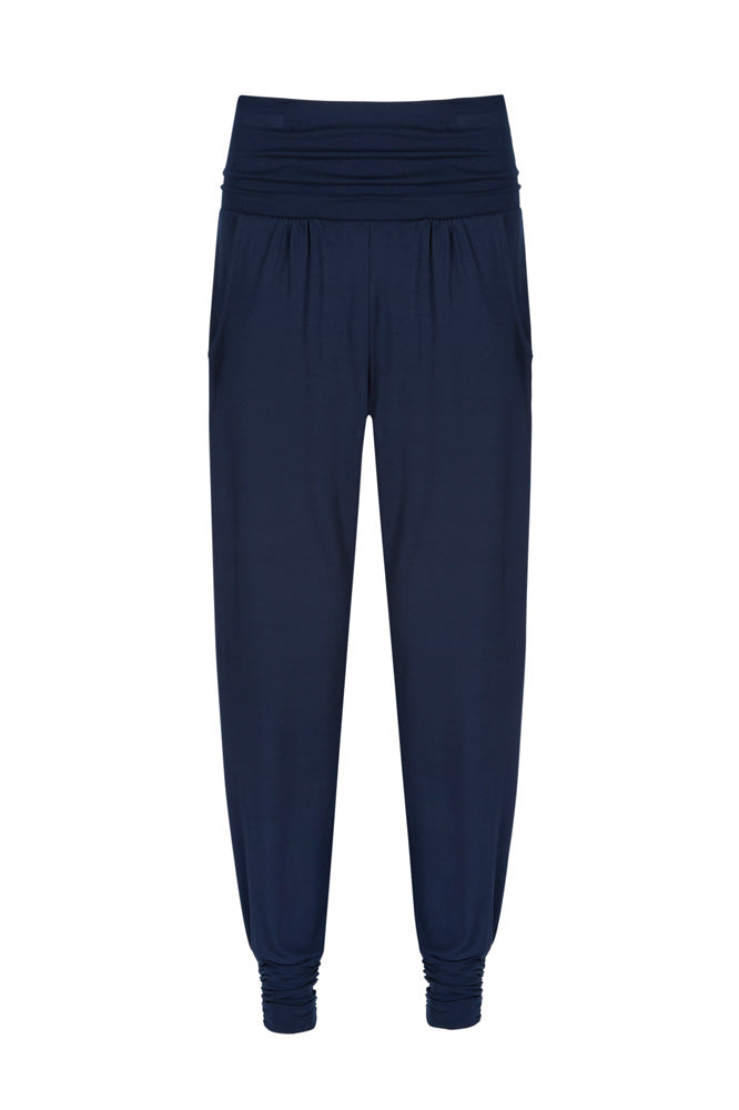 Long Harem Pants from Asquith navy blue joggers and yoga pants