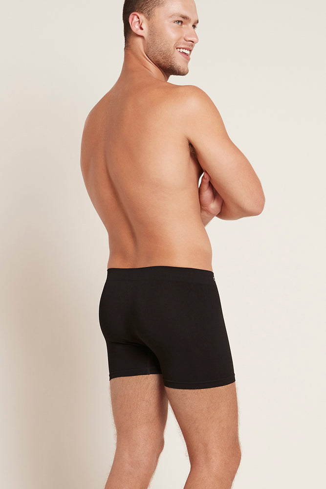 black mens original seamless boxer bamboo fabric eco underwear