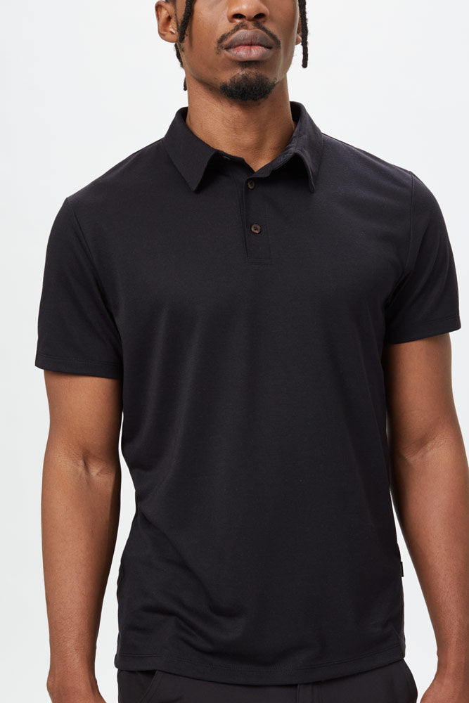 golf clothing tentrees mens black destination astir polo ethical athleisure