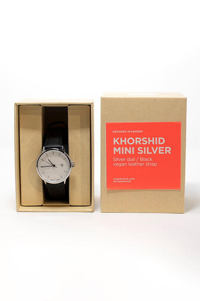 Mini Sliver watch with Vegan Leather strap