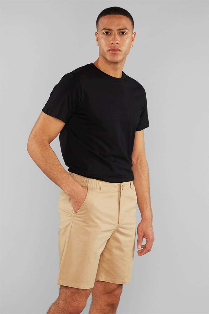 Nacka chino shorts by Dedicated classic pockets made from fair trade approved organic cotton khaki golf shorts