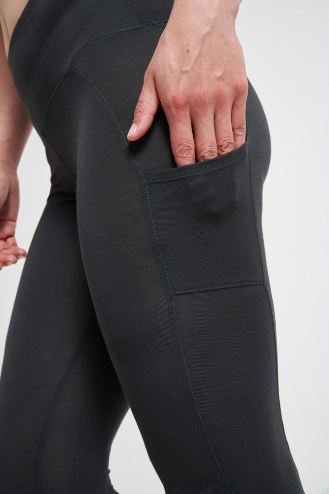 Asquith Renew pocket leggings in slate grey ideal for yoga or gym workouts