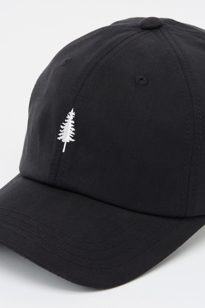 tree embroidery tencel sports cap logo black unisex tentree