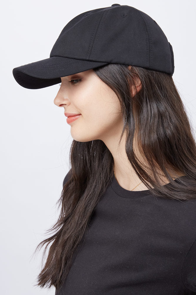 tentree embroidery tencel sports cap black eco friendly sportswear