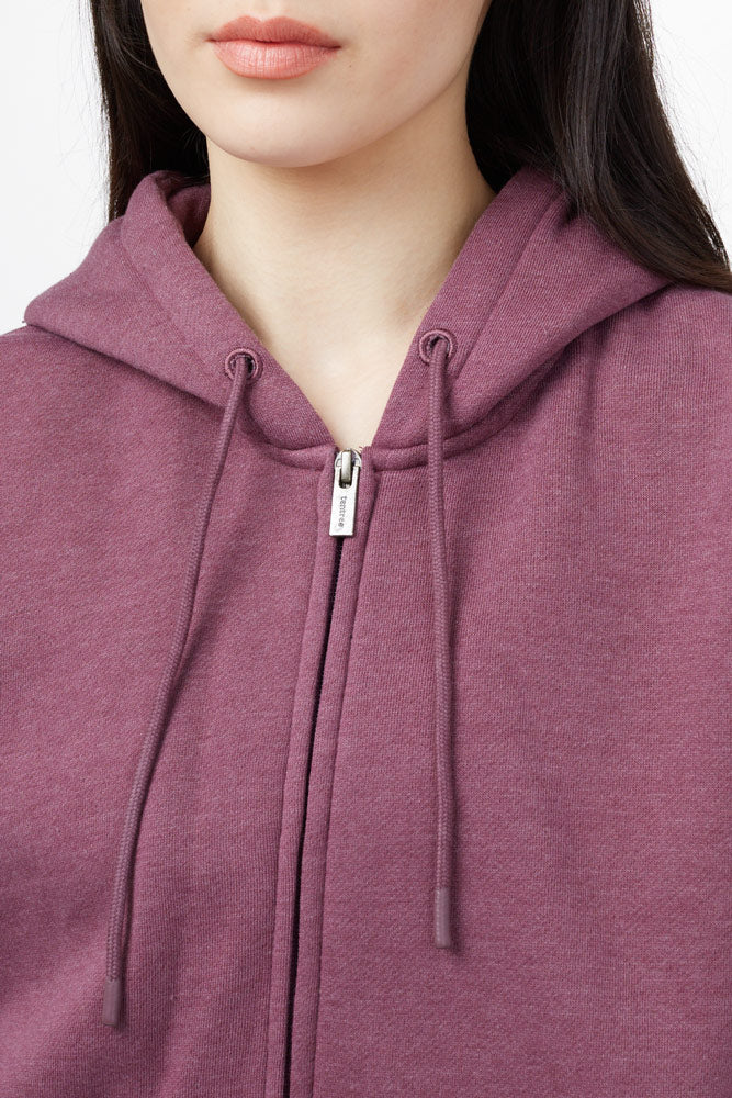 burgundy treefleece oversized full zip hoodie atlhleisure womens tentree