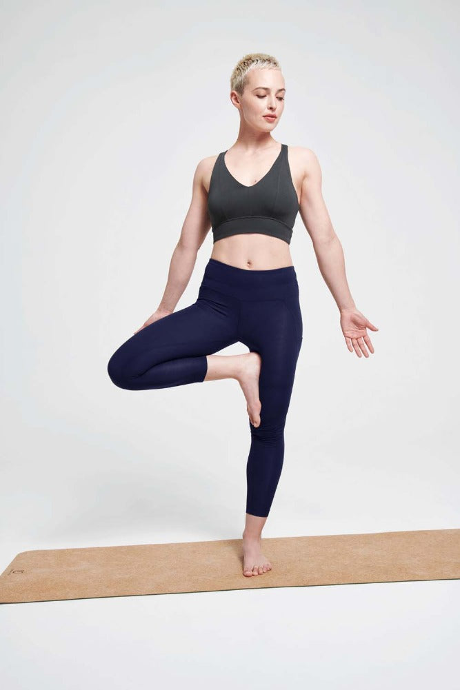 Asquith navy blue Renew Pocket Leggings can be used for joggers gym or yoga pants