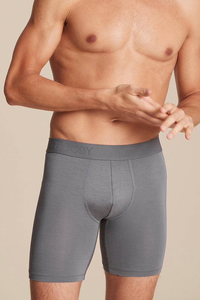 grey mens original seamless boxers boody eco fabric