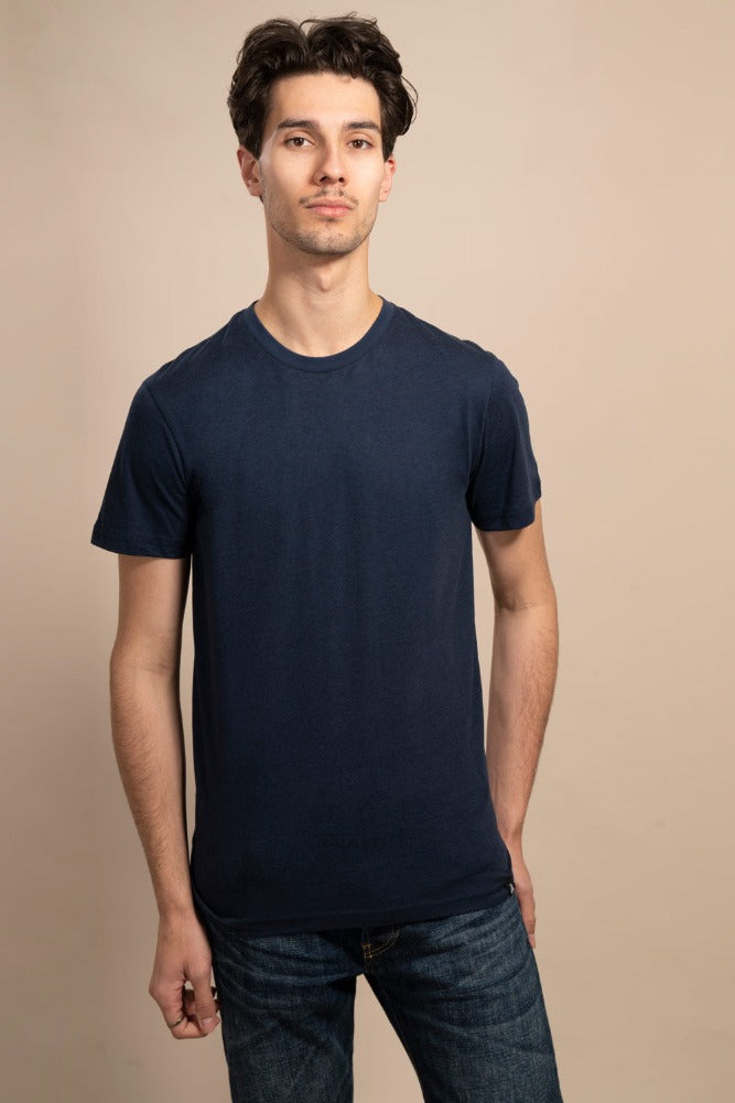 gym top navy blue Refibra T Shirt  from Swole Panda