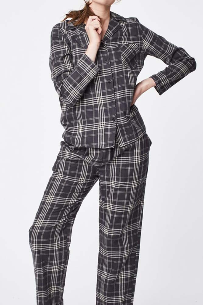 Thought checked pyjama pants