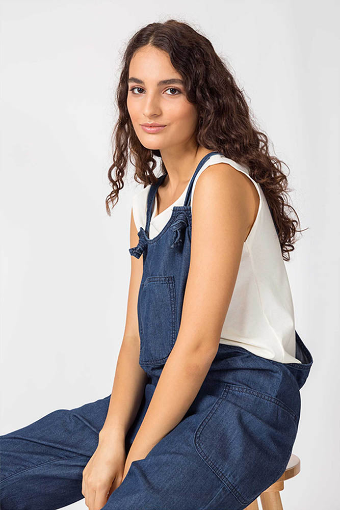 Denim GOTS cotton dungarees