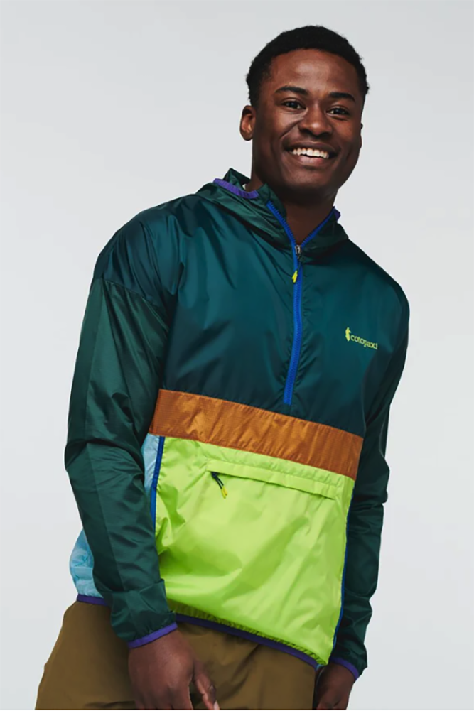 Green mens windbreaker