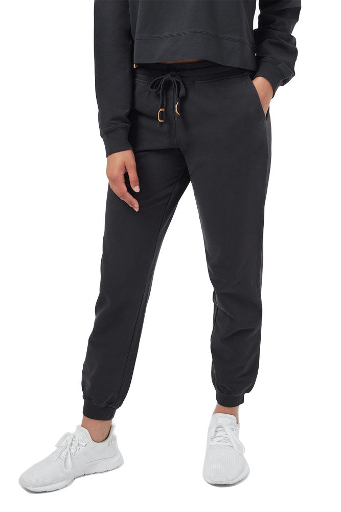 womens french terry fulton jogging bottoms black tentree jogging pants 