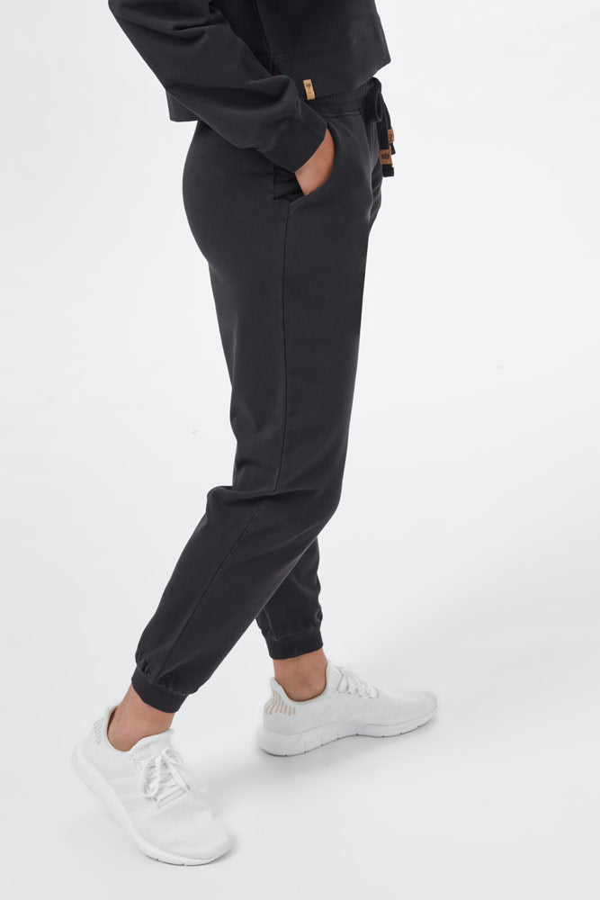 tentree womens black french terry fulton jogging bottoms womens  tentree
