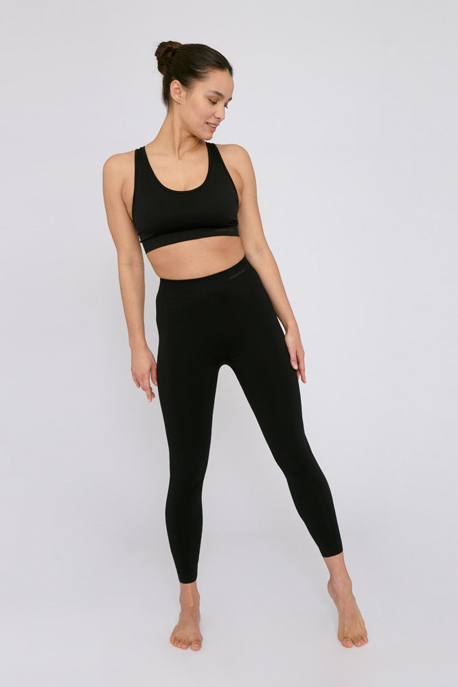organic basics black seamless active leggings