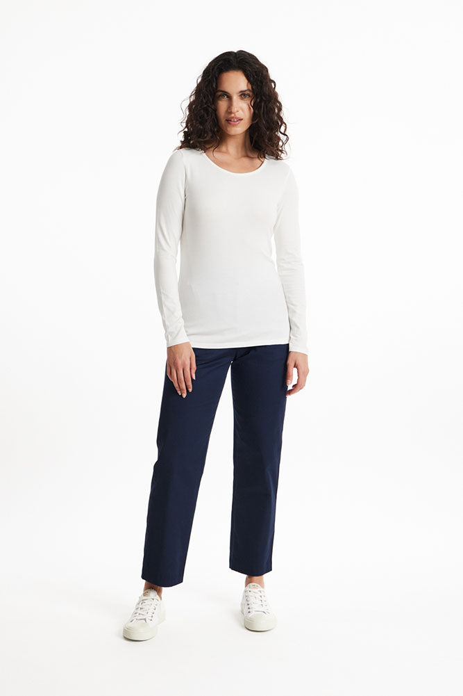 White long sleeve cotton top from People tree