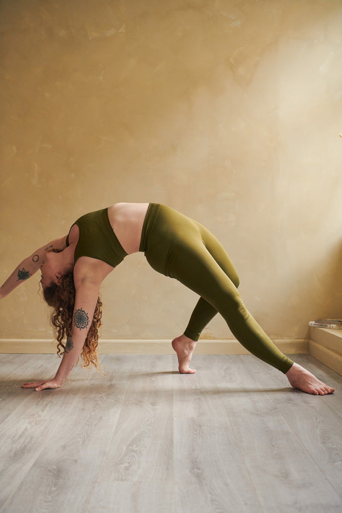 green organic basics seamless active leggings