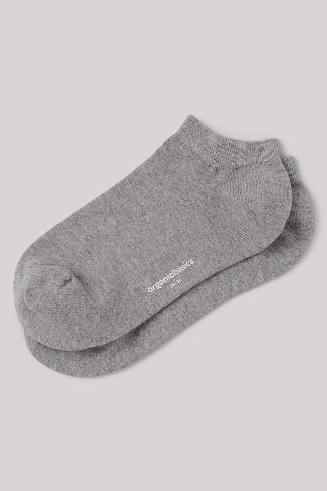 organic cotton ankle socks grey organic basics