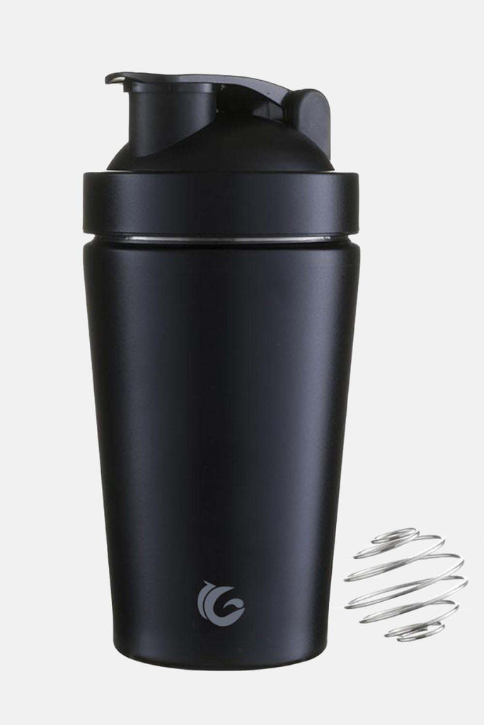 One Green Bottle Black sustainable protein shaker smoothie bottle