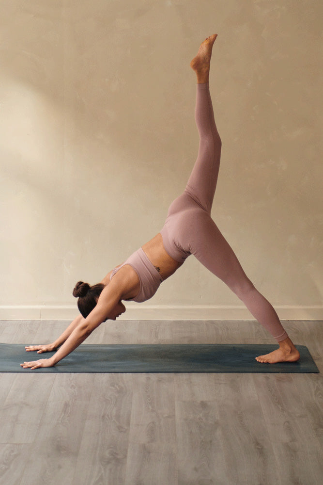 dusty rose seamless active leggings organic basics yoga pants