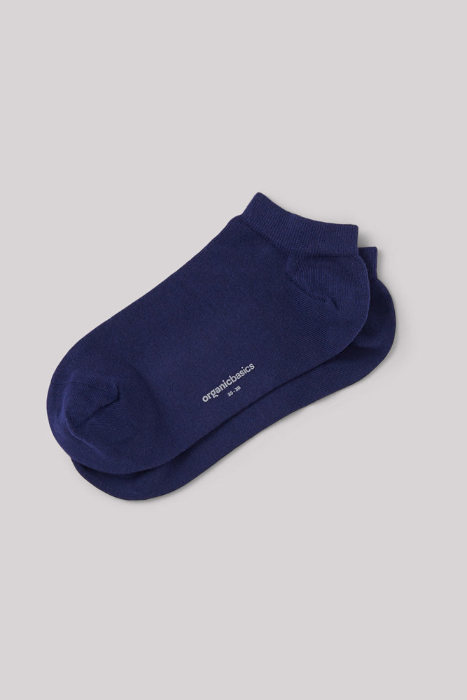 organic basics blue organic cotton ankle socks