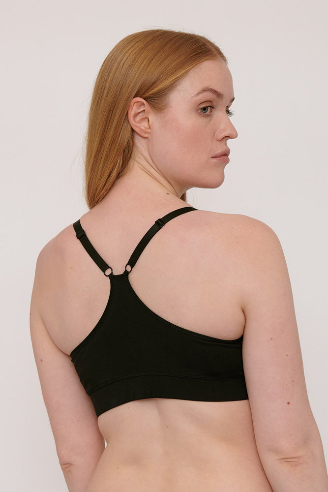 organic basics black organic cotton basic bra