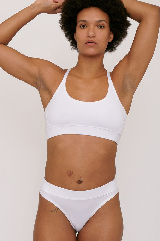 organic cotton basic bra white organic basics